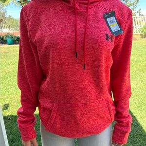 Under Armour Women's Heather Red Pullover Hoodie